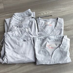 Grey's Anatomy Light Gray Scrub Ensemble